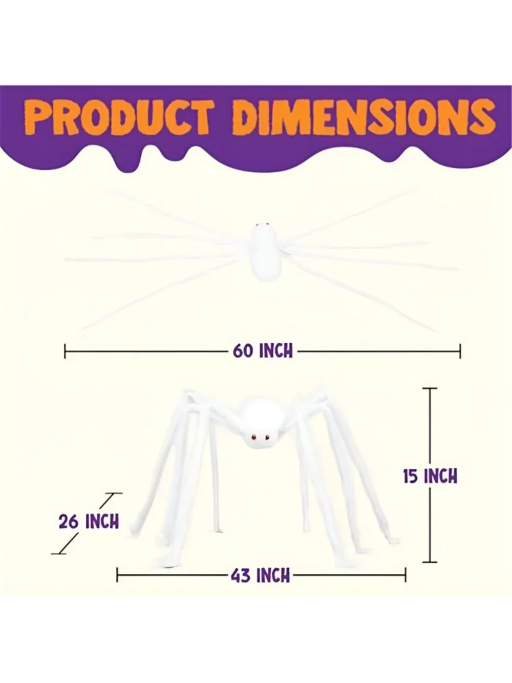 Halloween Outdoor Decorations Giant Spider, Scary Large Spider Props for